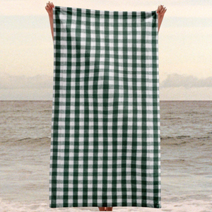 Green Gingham Towel