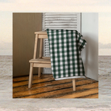 Load image into Gallery viewer, Green Gingham Towel